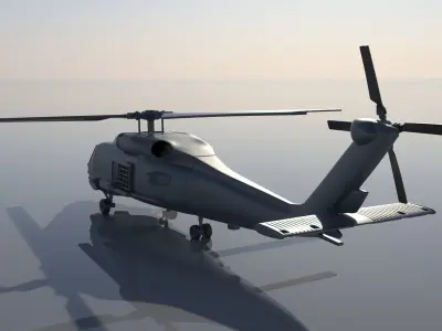 MH-60R blackhawk helicopter 3D print model