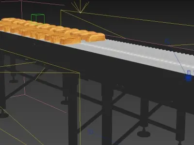 Bread line 3D 3D model