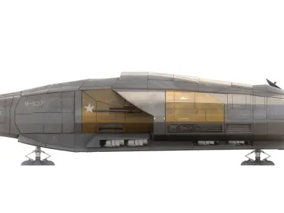 Transport spaceship Low-poly 3D model purchase