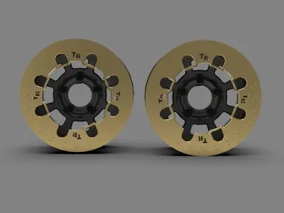 TR HD Series Cast Beadlock Wheels Low-poly 3D model
