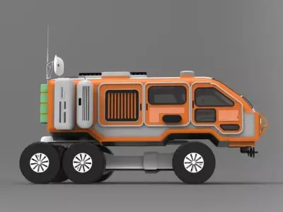All-terrain research vehicle 3D print model