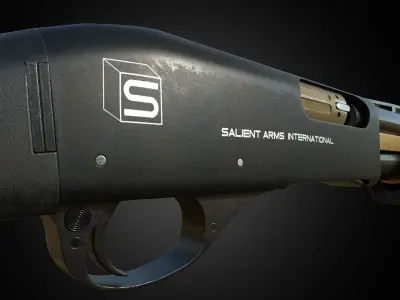 M870 Shotgun PBR Low-poly 3D model