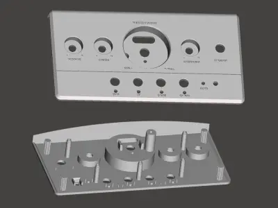 Sound system control panel Free 3D print model