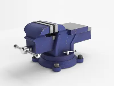Bench Vise Low-poly 3D model buy