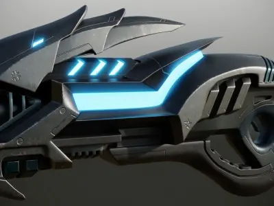 Futuristic Rifle Low-poly 3D model buy