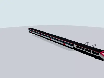 swiss train 3D model