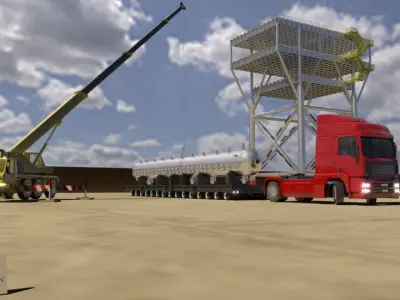 Oil Rig Structure  Free 3D model