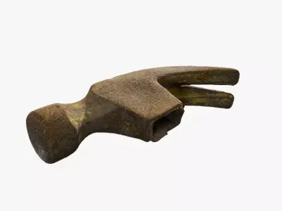 Anydrafts Old claw hammer 02 Low-poly 3D model