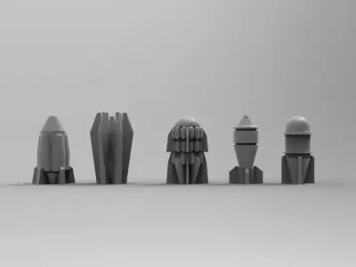 Legion Longsword Mortar Ammo shells 3D print model