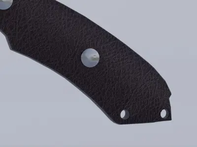 KNIFE Tactical Survival Busse Blade Low-poly 3D model