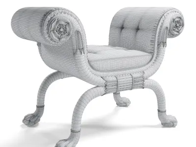 Regency Window Seat 3D model