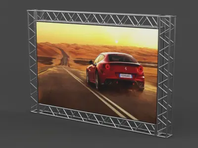 Billboard truss frame 3D model