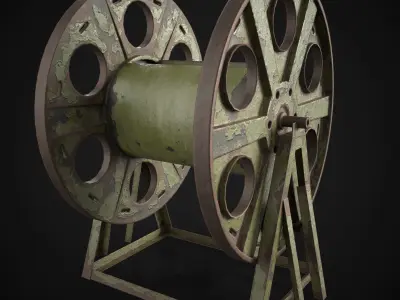 Cable Reel Low-poly 3D model purchase