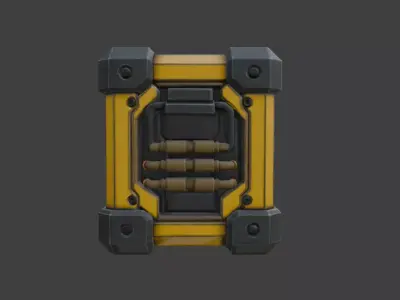 Ammo Crate Low-poly 3D model