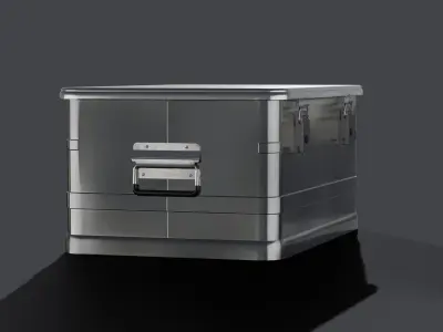 Aluminum Container 002 S 3D model
