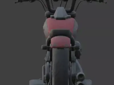 Demon-Possessed Gothic Chopper 3D Model Low-poly 3D model