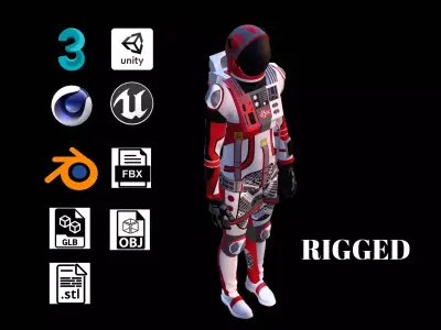 Astronaut Spacesuit Norway 3D model