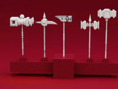 Hammer  Low-poly 3D model get