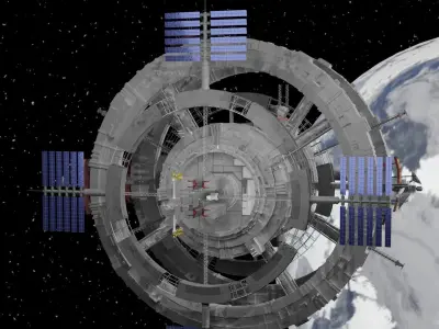 space station 3D model get