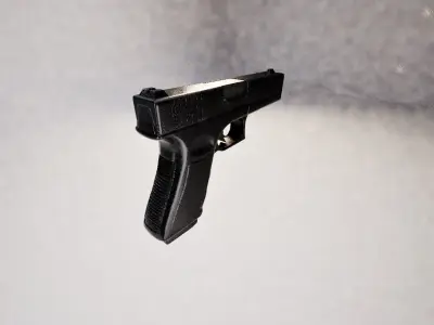 Compact Handgun Low-poly 3D model