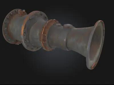 Rusty Conduit Weathered Pipe Model for Industria 3D model