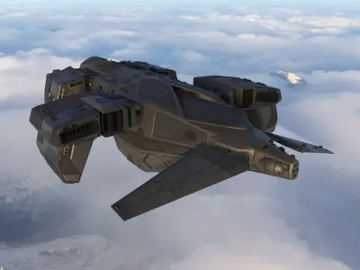Sci Fi Spaceship Low-poly 3D model buy