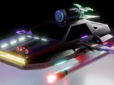 car sci fi 3D model