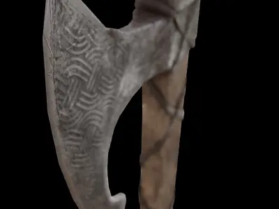 Viking axe Gameready PBR Low-poly 3D model