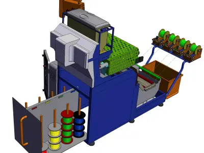 Printer filament production extruder 3D model