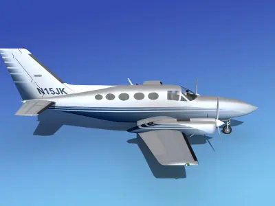 Cessna 414A Chancellor V13 3D model