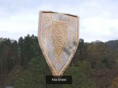 Shield Collection metal 3D Model Pack
