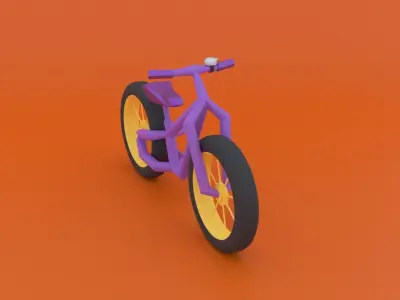 Low Poly Bike bicycle 3D model