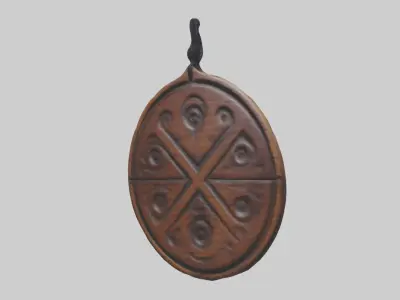 Wooden Talisman Low-poly 3D model