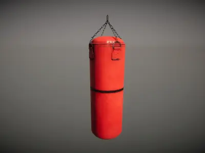 Punching Bag Low-poly 3D model 3