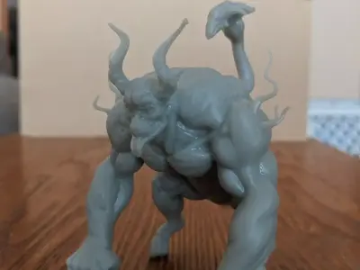 4 eyes toy of demon on table 3D print model