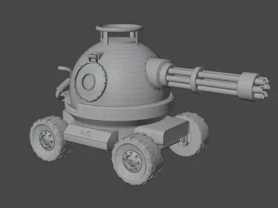 tank on wheels 3D model