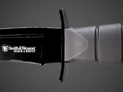 Kombat Knife low-poly 3d model Low-poly 3D model