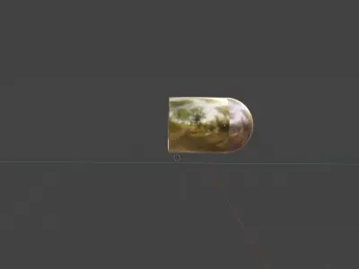 Copper-Gold Bullet Free low-poly 3D model