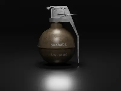 smoke flash grenade Free low-poly 3D model