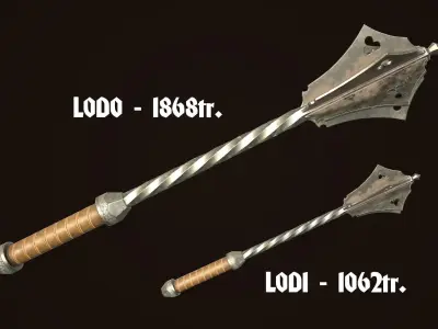 Mace 06 Low-poly 3D model
