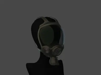 Visor Gas Mask Low-poly 3D model