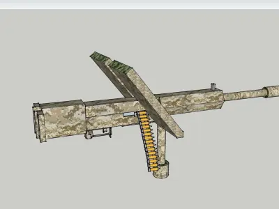 Mounted Machinegun Free 3D model