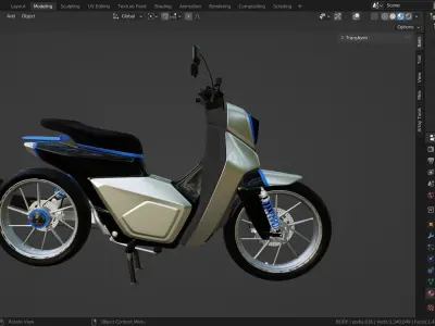 electric scooter 3d model  3D model