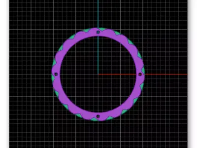 3 part eternity gold ring 3D print model