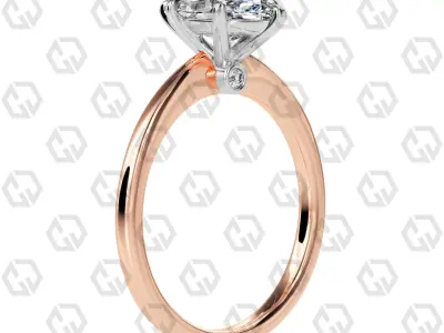 Ring 155 Marquise shape with hidden signature diamond both side 3D print model
