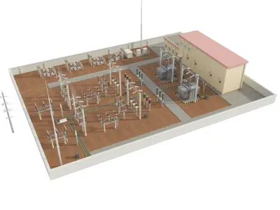 transformer substation 04 3D model