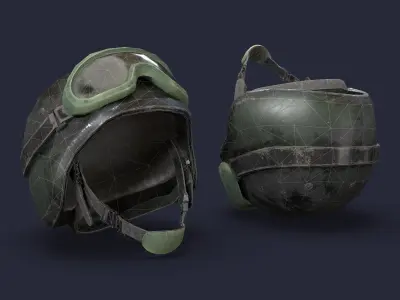 Helmet Low-poly 3D model shop