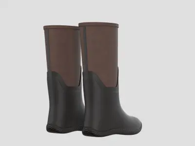 Waterproof Rubber Rain Boots  3D model