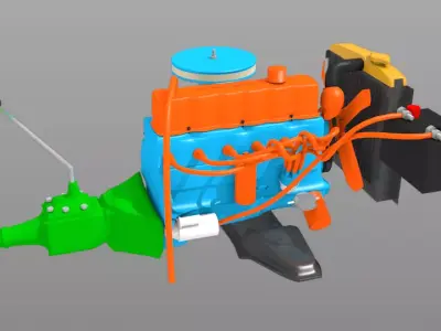 Chevrolet engine 230 3D model