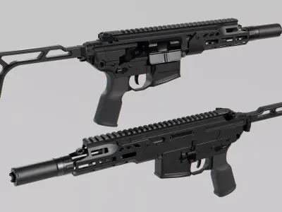 SIG Sauer RSAR MCX Rattler LT Low-poly 3D model